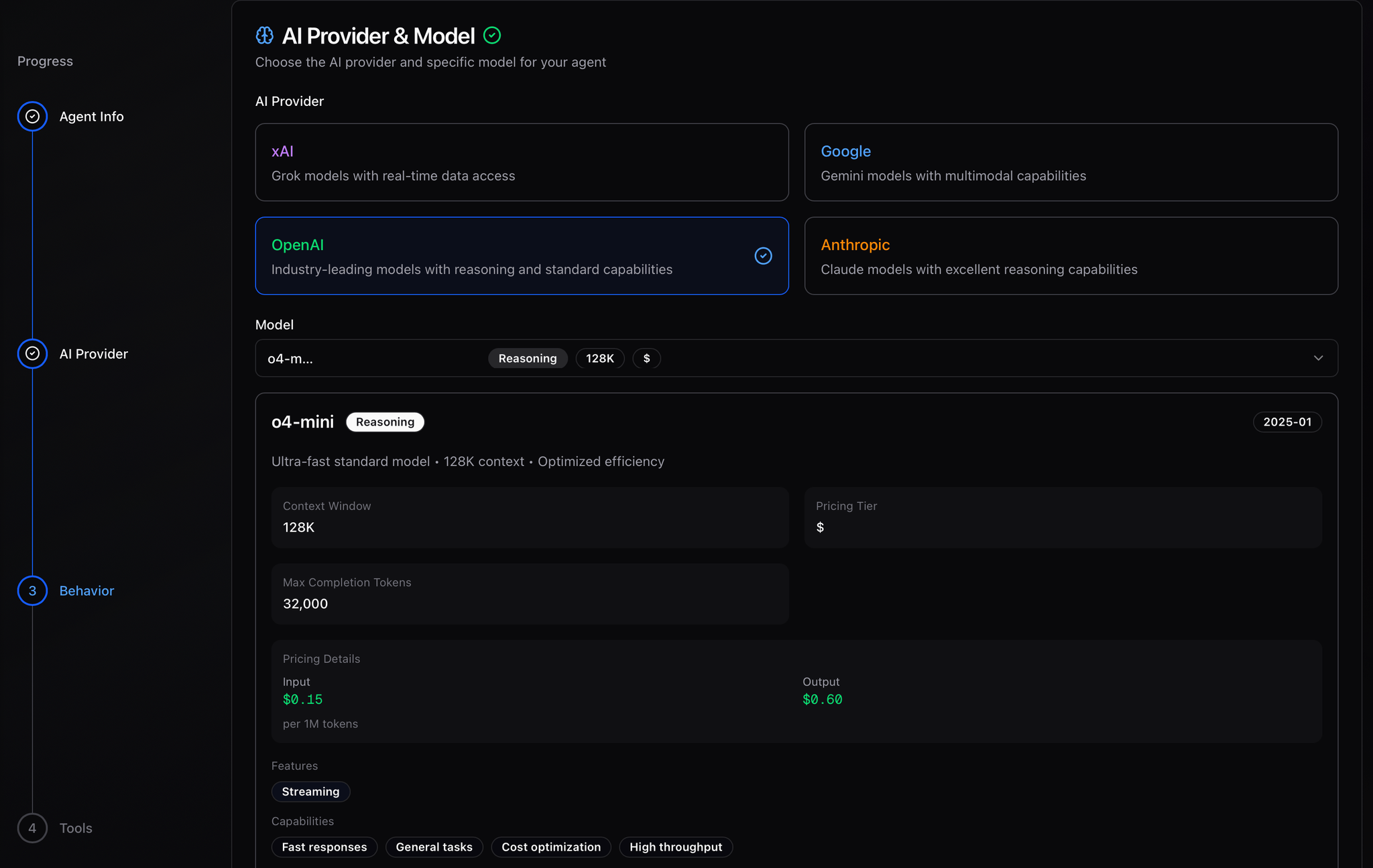 Harbor Agent Builder Interface