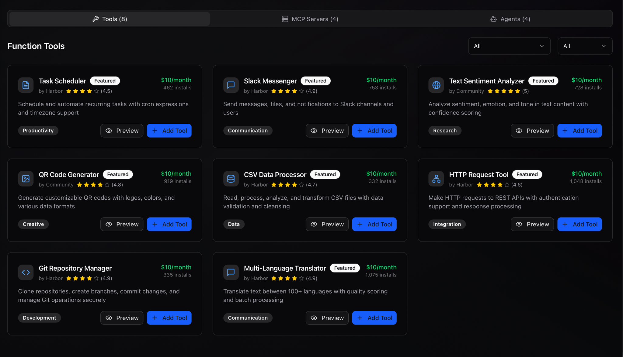 Harbor Tool Marketplace